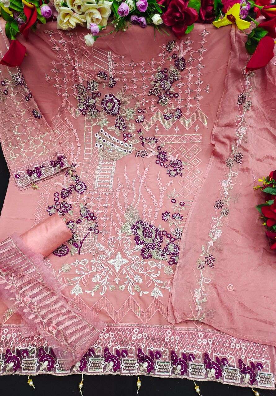 Kf-134 Colours By Fashid Wholesale 134 To 134-E Series Beautiful Pakistani Suits Stylish Colorful Fancy Casual Wear & Ethnic Wear Georgette Embroidered Dresses At Wholesale Price