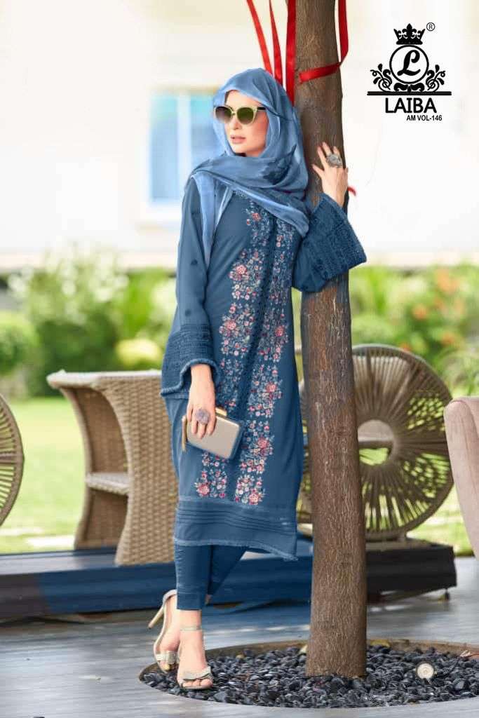 AM VOL-146 BY LAIBA 01 TO 03 SERIES DESIGNER PAKISTANI SUITS BEAUTIFUL FANCY COLORFUL STYLISH PARTY WEAR & OCCASIONAL WEAR PURE GEORGETTE DRESSES AT WHOLESALE PRICE