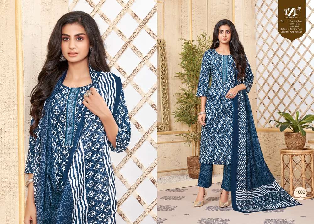 Umaiza By Tzu 1001 To 1008 Series Festive Traditional Wear Collection Beautiful Stylish Fancy Colorful Party Wear & Occasional Wear Dresses With Mal Mal Dupatta At Wholesale Price