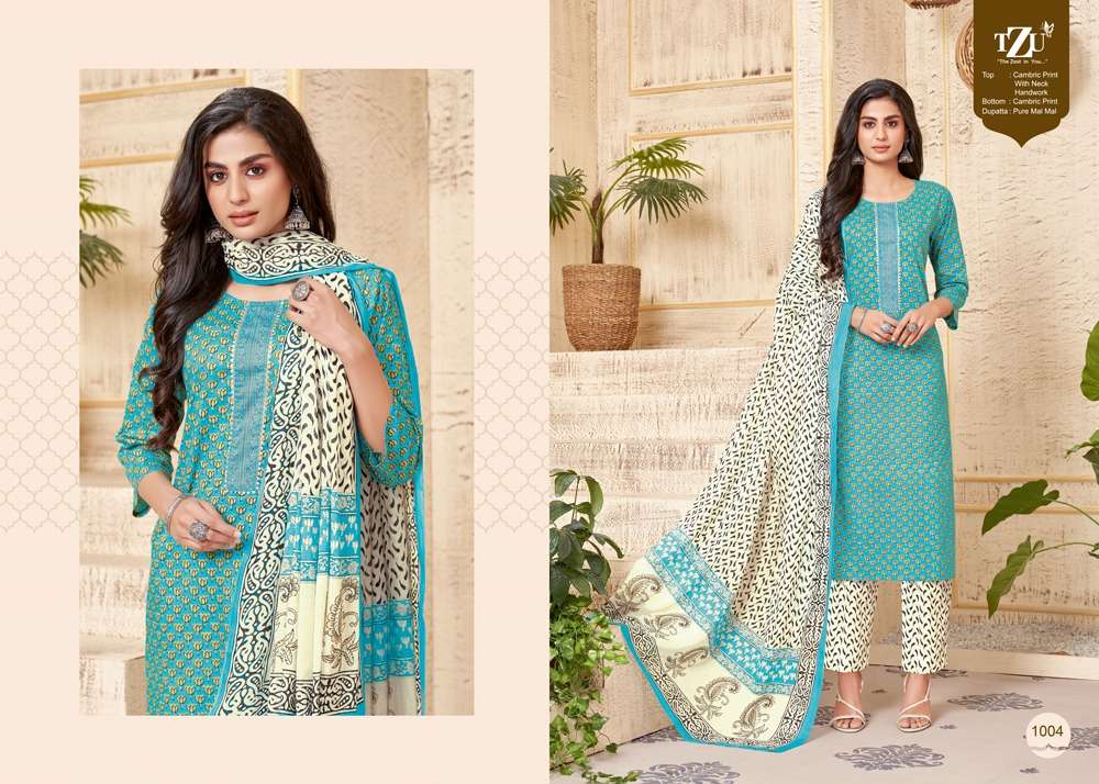 Umaiza By Tzu 1001 To 1008 Series Festive Traditional Wear Collection Beautiful Stylish Fancy Colorful Party Wear & Occasional Wear Dresses With Mal Mal Dupatta At Wholesale Price