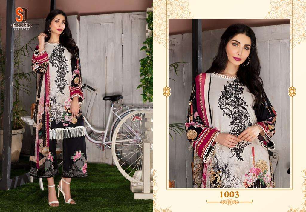 MARJJAN REMIX BY SHRADDHA DESIGNER 1001 TO 1005 SERIES BEAUTIFUL PAKISTANI SUITS COLORFUL STYLISH FANCY CASUAL WEAR & ETHNIC WEAR LAWN COTTON DRESSES AT WHOLESALE PRICE
