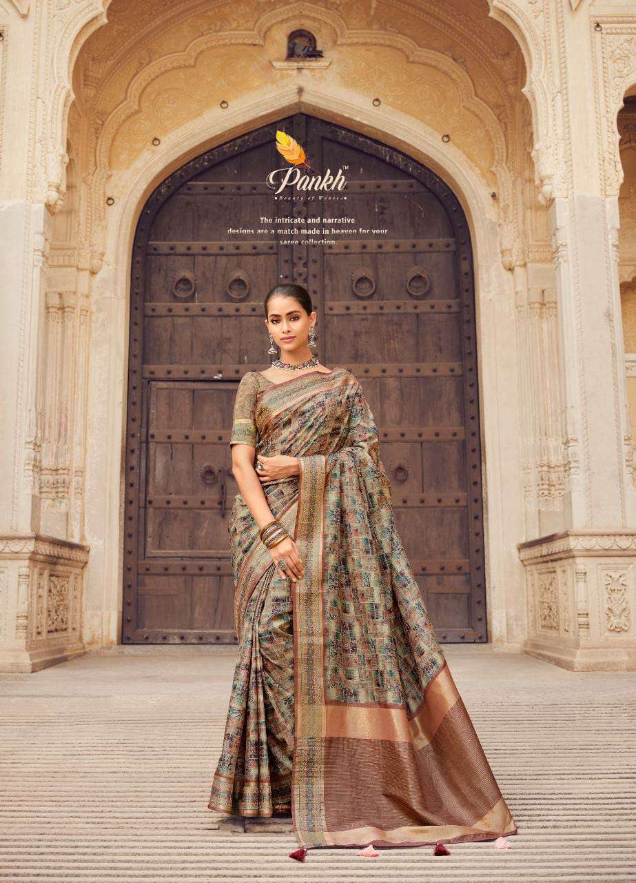 Chhapa Vol-2 By Pankh Creation 3401 To 3413 Series Indian Traditional Wear Collection Beautiful Stylish Fancy Colorful Party Wear & Occasional Wear Silk Sarees At Wholesale Price