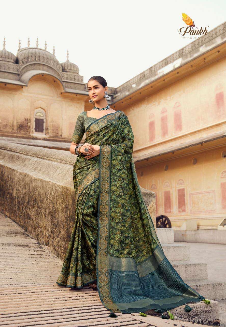 Chhapa Vol-2 By Pankh Creation 3401 To 3413 Series Indian Traditional Wear Collection Beautiful Stylish Fancy Colorful Party Wear & Occasional Wear Silk Sarees At Wholesale Price