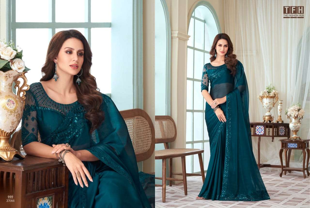 Silver Screen Vol-17 By Tfh 27001 To 27018 Series Indian Traditional Wear Collection Beautiful Stylish Fancy Colorful Party Wear & Occasional Wear Silk Sarees At Wholesale Price