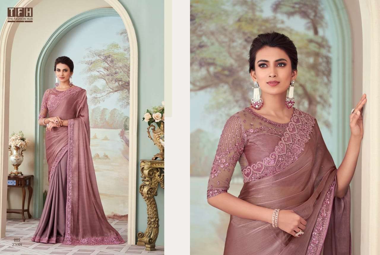 Silver Screen Vol-17 By Tfh 27001 To 27018 Series Indian Traditional Wear Collection Beautiful Stylish Fancy Colorful Party Wear & Occasional Wear Silk Sarees At Wholesale Price
