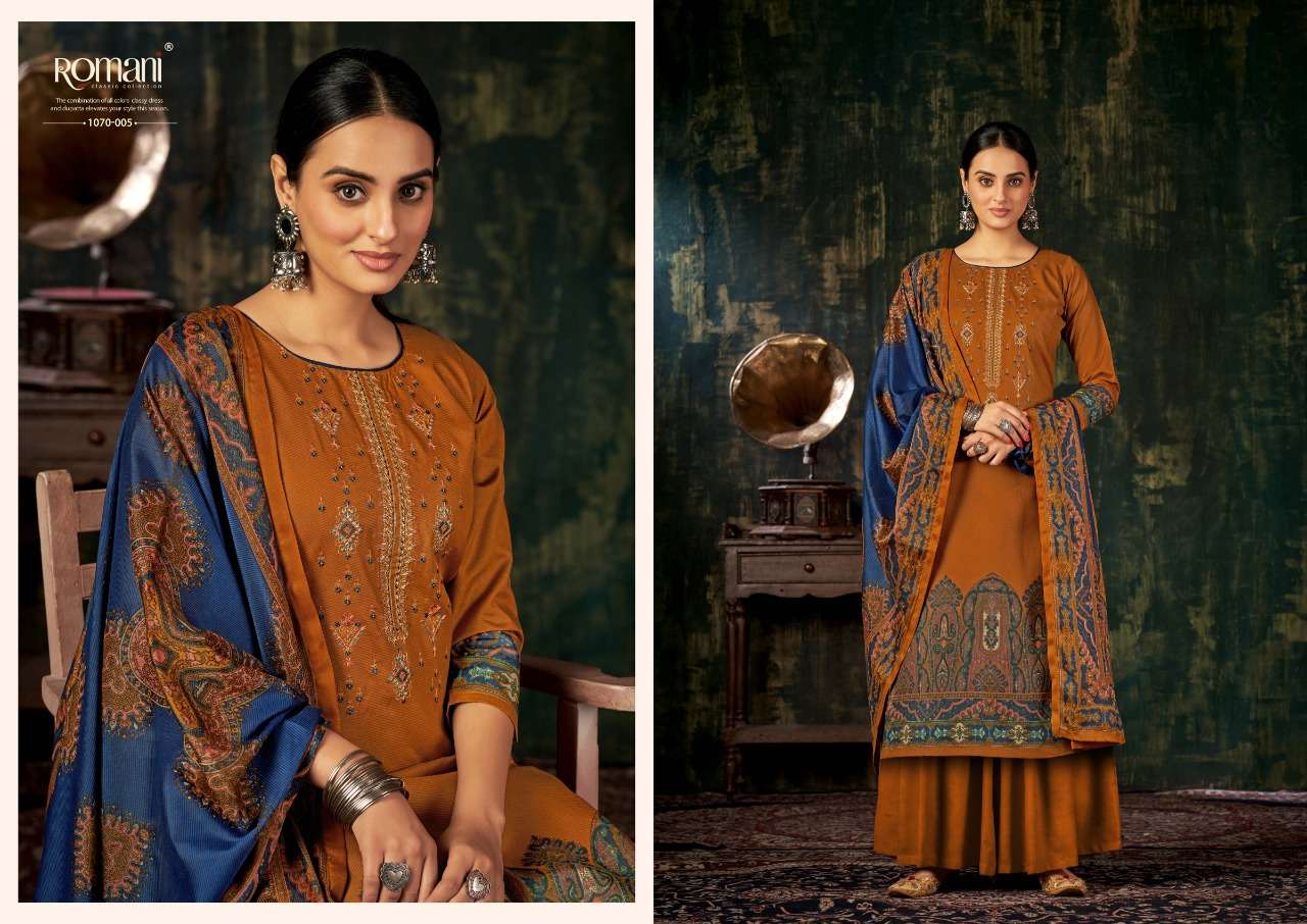 MAREENA VOL-7 BY ROMANI 1070-001 TO 1070-010 SERIES BEAUTIFUL SUITS COLORFUL STYLISH FANCY CASUAL WEAR & ETHNIC WEAR SOFT COTTON PRINT DRESSES AT WHOLESALE PRICE