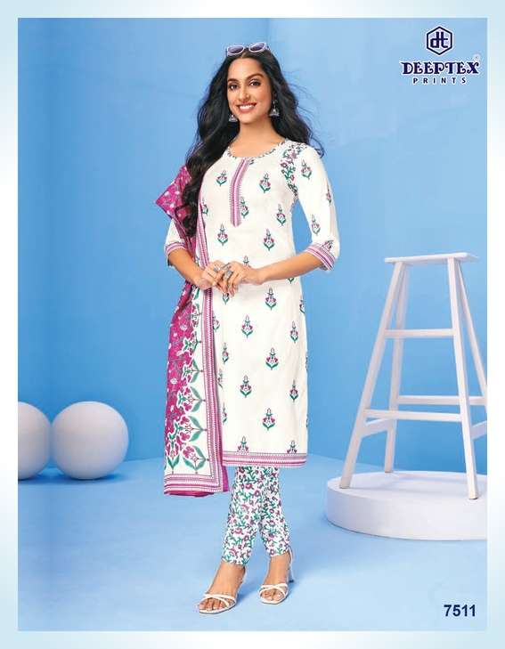 MISS INDIA VOL-75 BY DEEPTEX 7501 TO 7526 SERIES BEAUTIFUL SUITS COLORFUL STYLISH FANCY CASUAL WEAR & ETHNIC WEAR HEAVY COTTON PRINT DRESSES AT WHOLESALE PRICE
