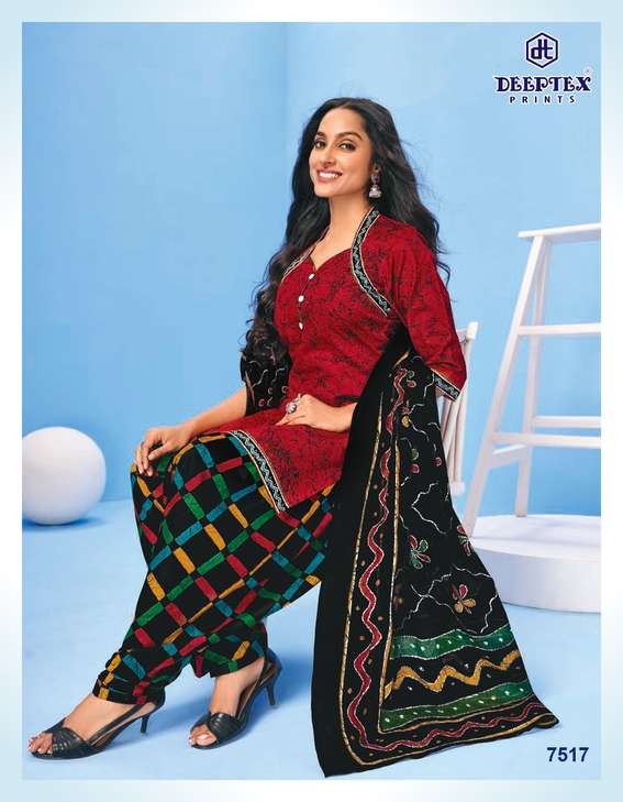 MISS INDIA VOL-75 BY DEEPTEX 7501 TO 7526 SERIES BEAUTIFUL SUITS COLORFUL STYLISH FANCY CASUAL WEAR & ETHNIC WEAR HEAVY COTTON PRINT DRESSES AT WHOLESALE PRICE