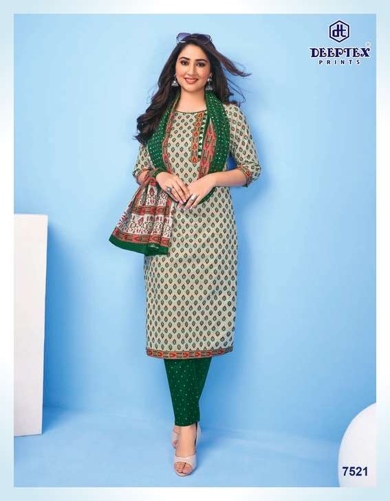 MISS INDIA VOL-75 BY DEEPTEX 7501 TO 7526 SERIES BEAUTIFUL SUITS COLORFUL STYLISH FANCY CASUAL WEAR & ETHNIC WEAR HEAVY COTTON PRINT DRESSES AT WHOLESALE PRICE