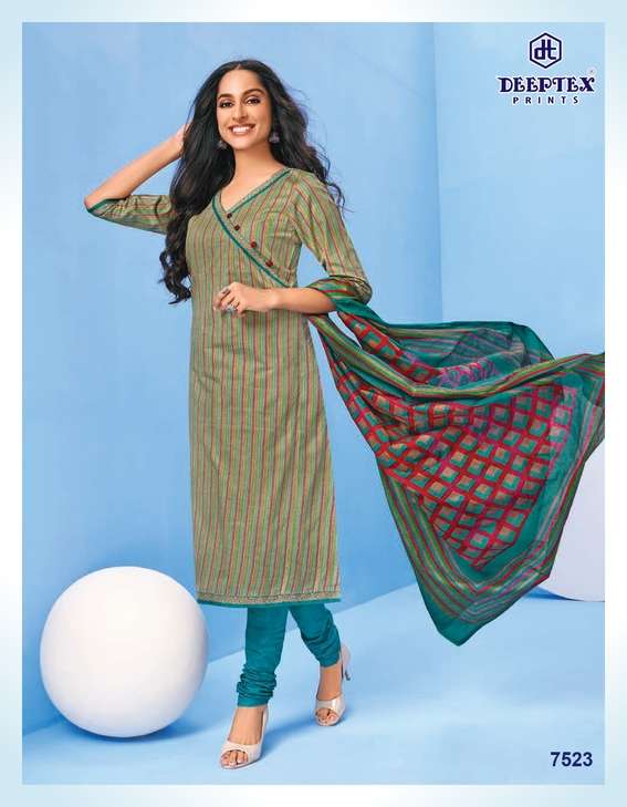 MISS INDIA VOL-75 BY DEEPTEX 7501 TO 7526 SERIES BEAUTIFUL SUITS COLORFUL STYLISH FANCY CASUAL WEAR & ETHNIC WEAR HEAVY COTTON PRINT DRESSES AT WHOLESALE PRICE