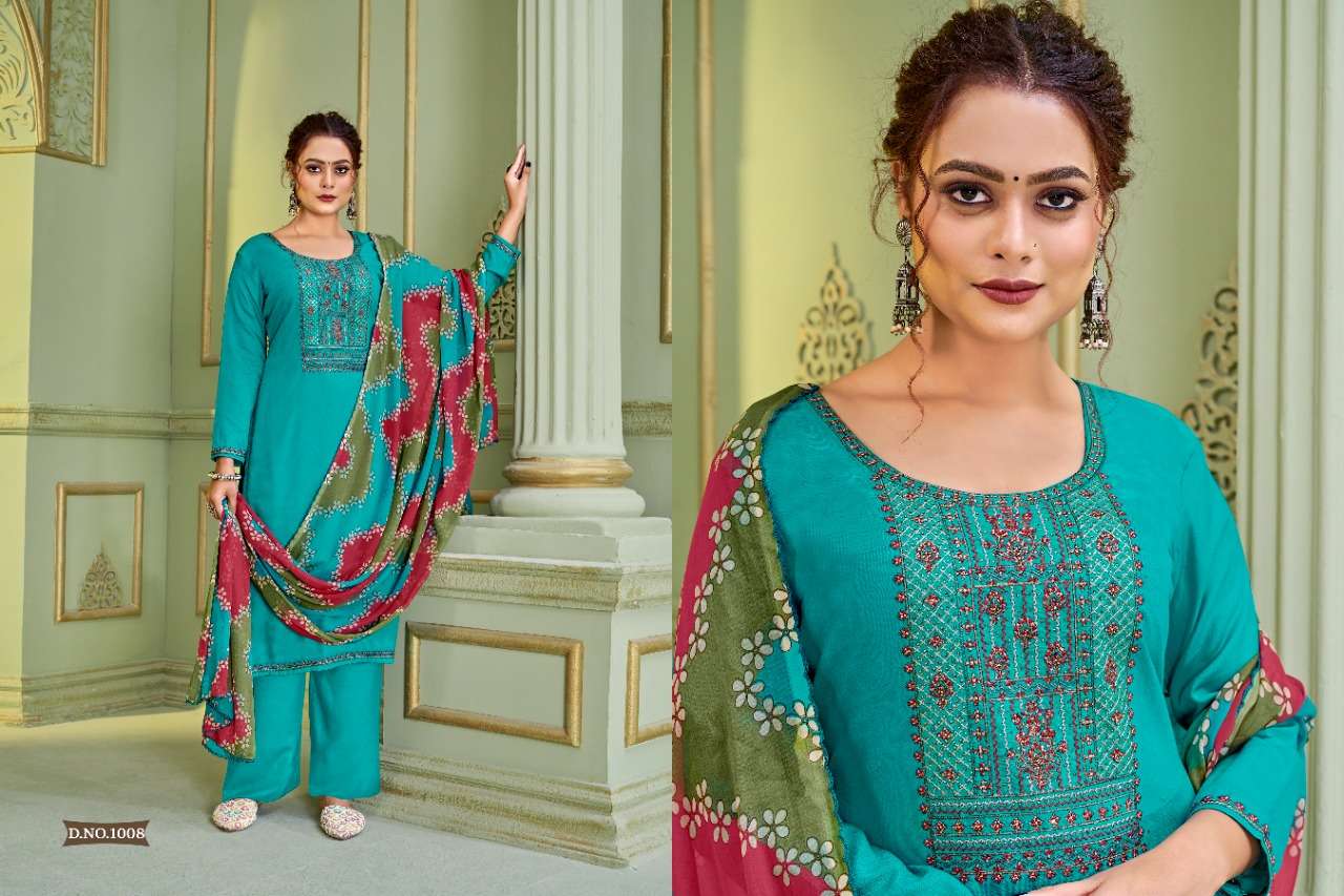 HEMITAGE BY KHWAAB 1001 TO 1008 SERIES BEAUTIFUL PAKISTANI SUITS COLORFUL STYLISH FANCY CASUAL WEAR & ETHNIC WEAR PURE VISCOSE WITH EMBROIDERY DRESSES AT WHOLESALE PRICE