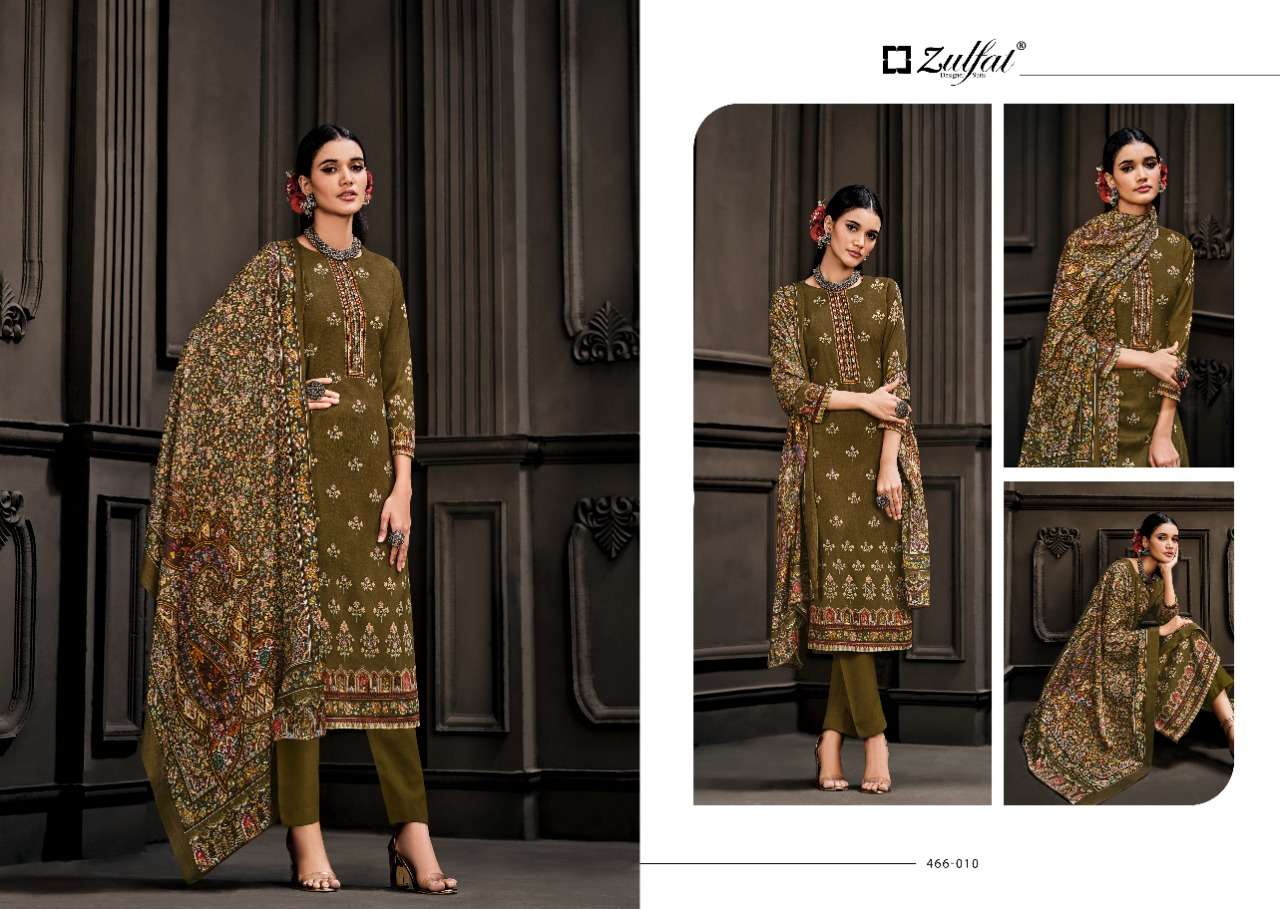 Kashmira Vol-2 By Zulfat 466-001 To 466-010 Series Beautiful Suits Colorful Stylish Fancy Casual Wear & Ethnic Wear Pure Pashmina Dresses At Wholesale Price