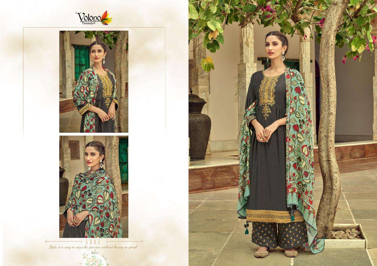 Ehrum By Volono Trendz 5001 To 5008 Series Beautiful Suits Colorful Stylish Fancy Casual Wear & Ethnic Wear Silk Print Dresses At Wholesale Price