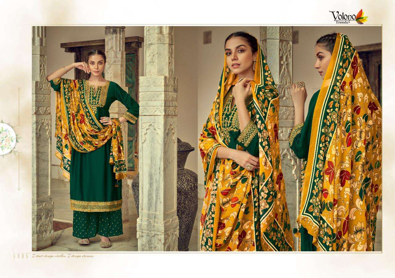 Ehrum By Volono Trendz 5001 To 5008 Series Beautiful Suits Colorful Stylish Fancy Casual Wear & Ethnic Wear Silk Print Dresses At Wholesale Price