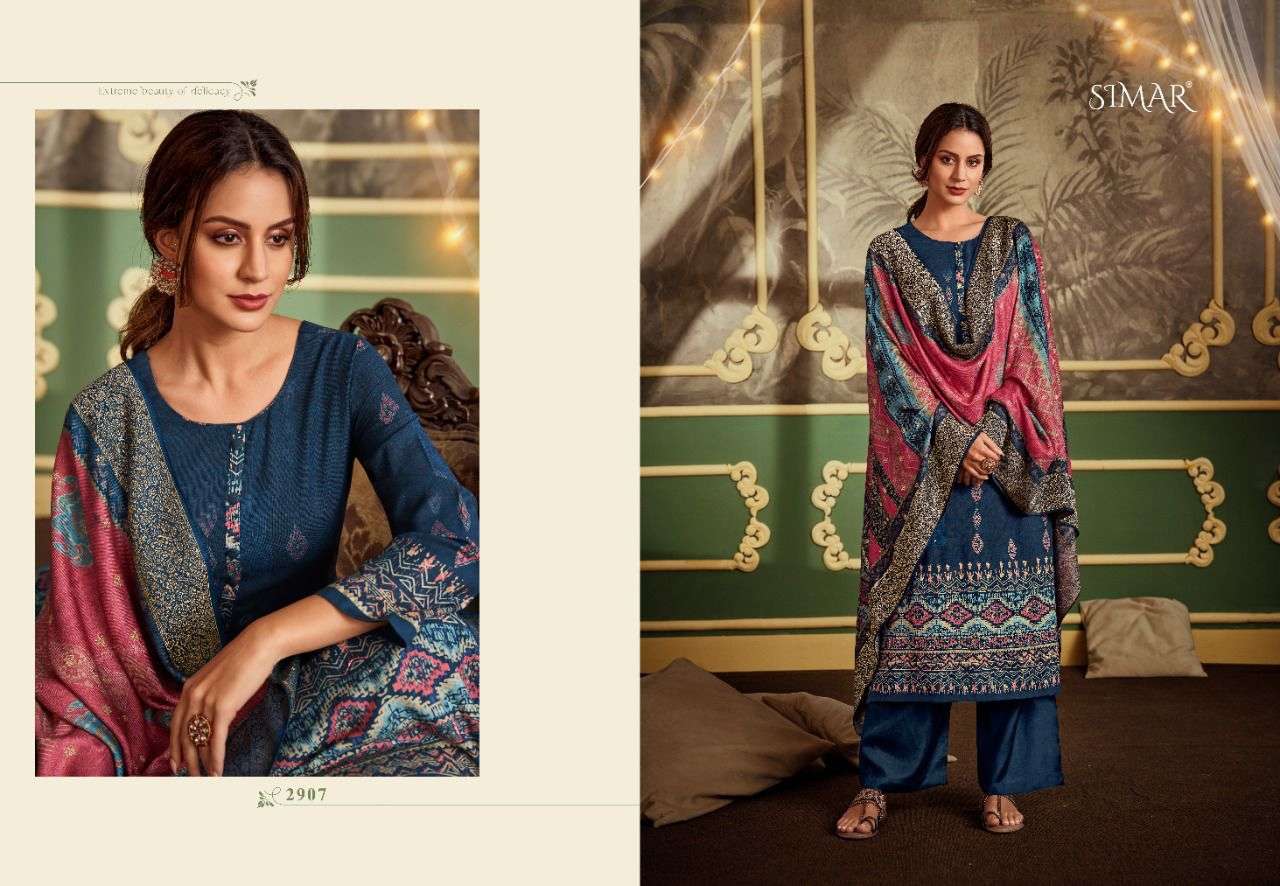 REHA BY GLOSSY 2907 TO 2912 SERIES BEAUTIFUL SUITS COLORFUL STYLISH FANCY CASUAL WEAR & ETHNIC WEAR PURE VISCOSE PASHMINA DRESSES AT WHOLESALE PRICE