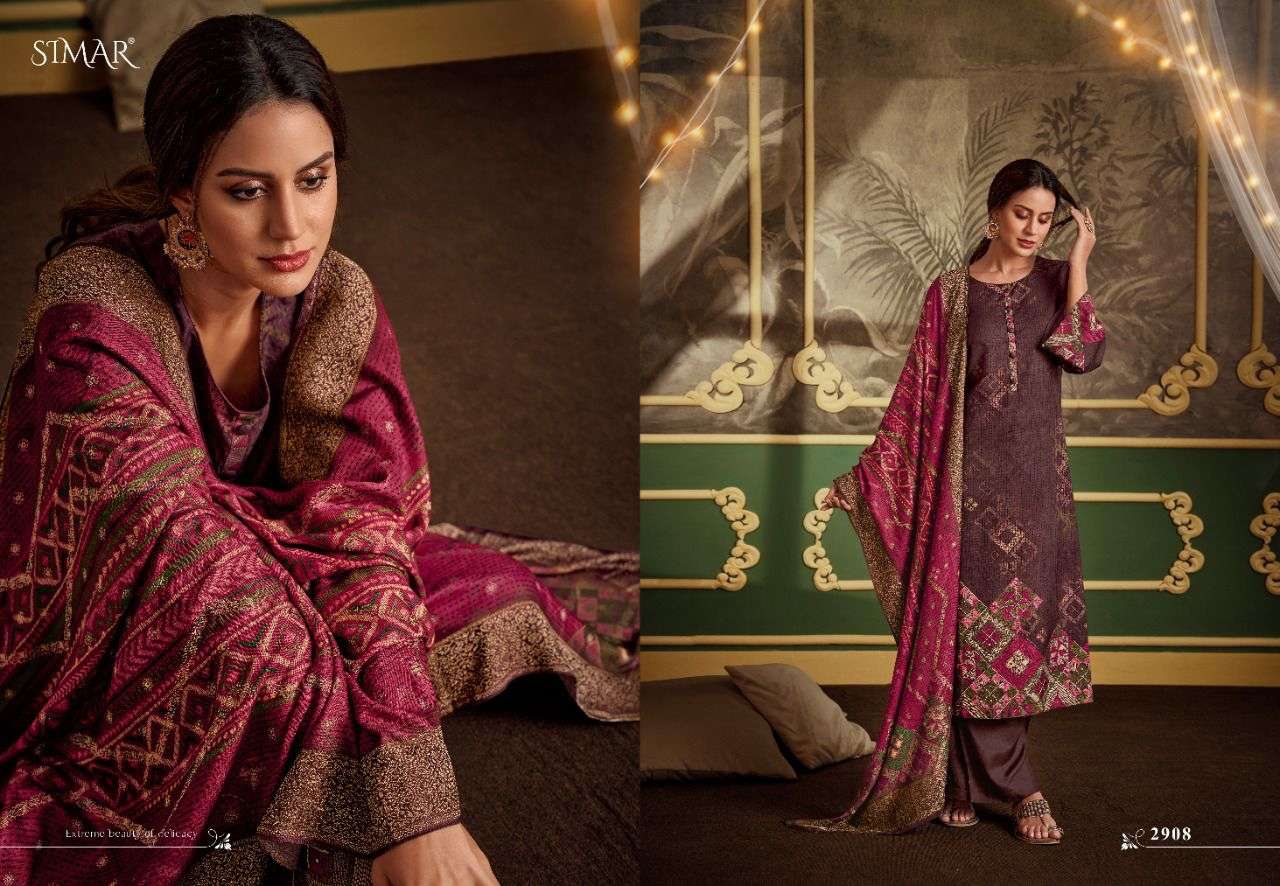 REHA BY GLOSSY 2907 TO 2912 SERIES BEAUTIFUL SUITS COLORFUL STYLISH FANCY CASUAL WEAR & ETHNIC WEAR PURE VISCOSE PASHMINA DRESSES AT WHOLESALE PRICE