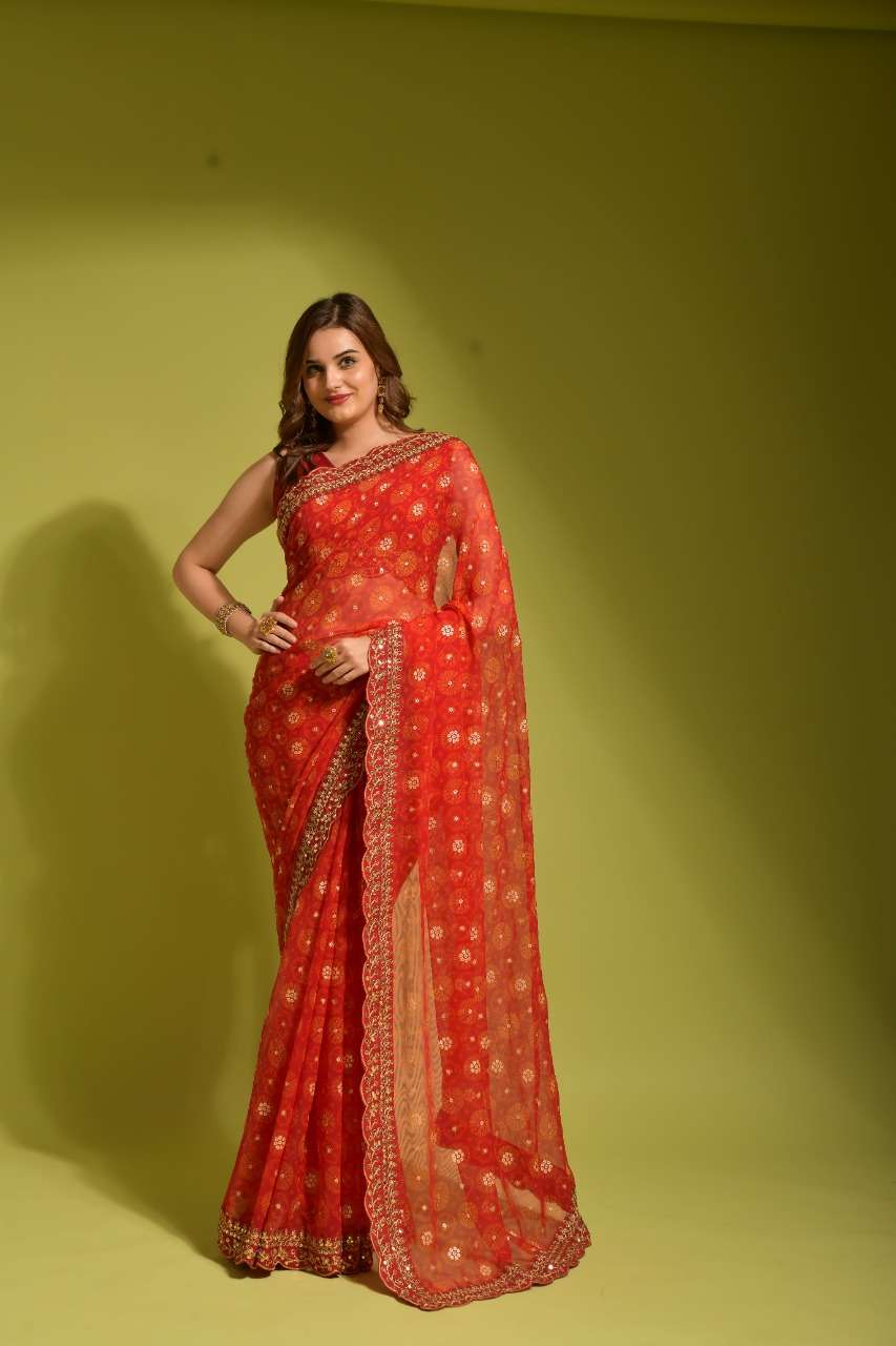 Floral Vol-7 By Pc 01 To 04 Series Indian Traditional Wear Collection Beautiful Stylish Fancy Colorful Party Wear & Occasional Wear Georgette Chiffon Sarees At Wholesale Price