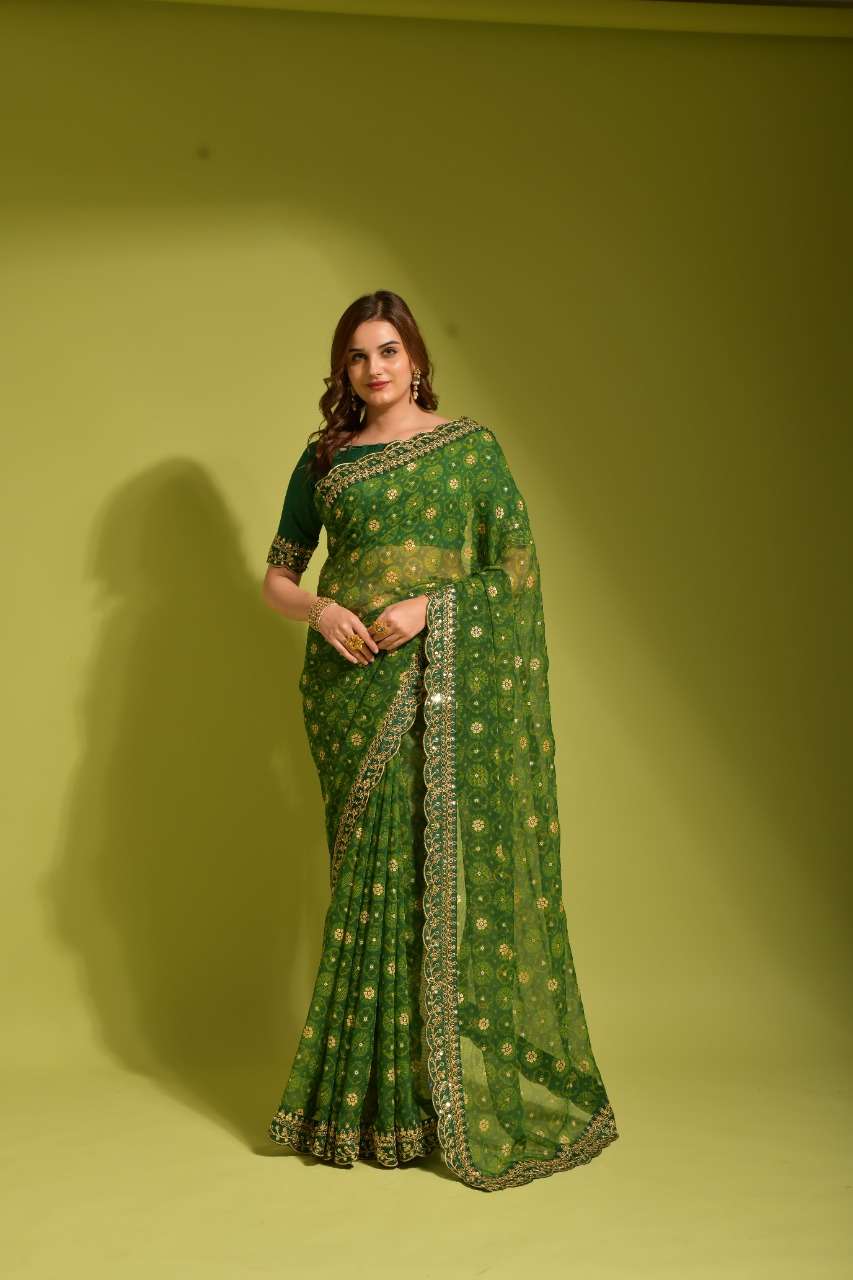 Floral Vol-7 By Pc 01 To 04 Series Indian Traditional Wear Collection Beautiful Stylish Fancy Colorful Party Wear & Occasional Wear Georgette Chiffon Sarees At Wholesale Price
