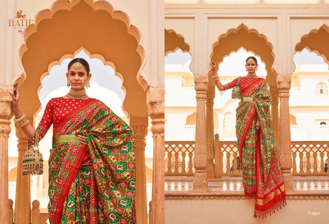 Raajmata By Rath 1040 To 1048 Series Indian Traditional Wear Collection Beautiful Stylish Fancy Colorful Party Wear & Occasional Wear Tussar Silk Sarees At Wholesale Price