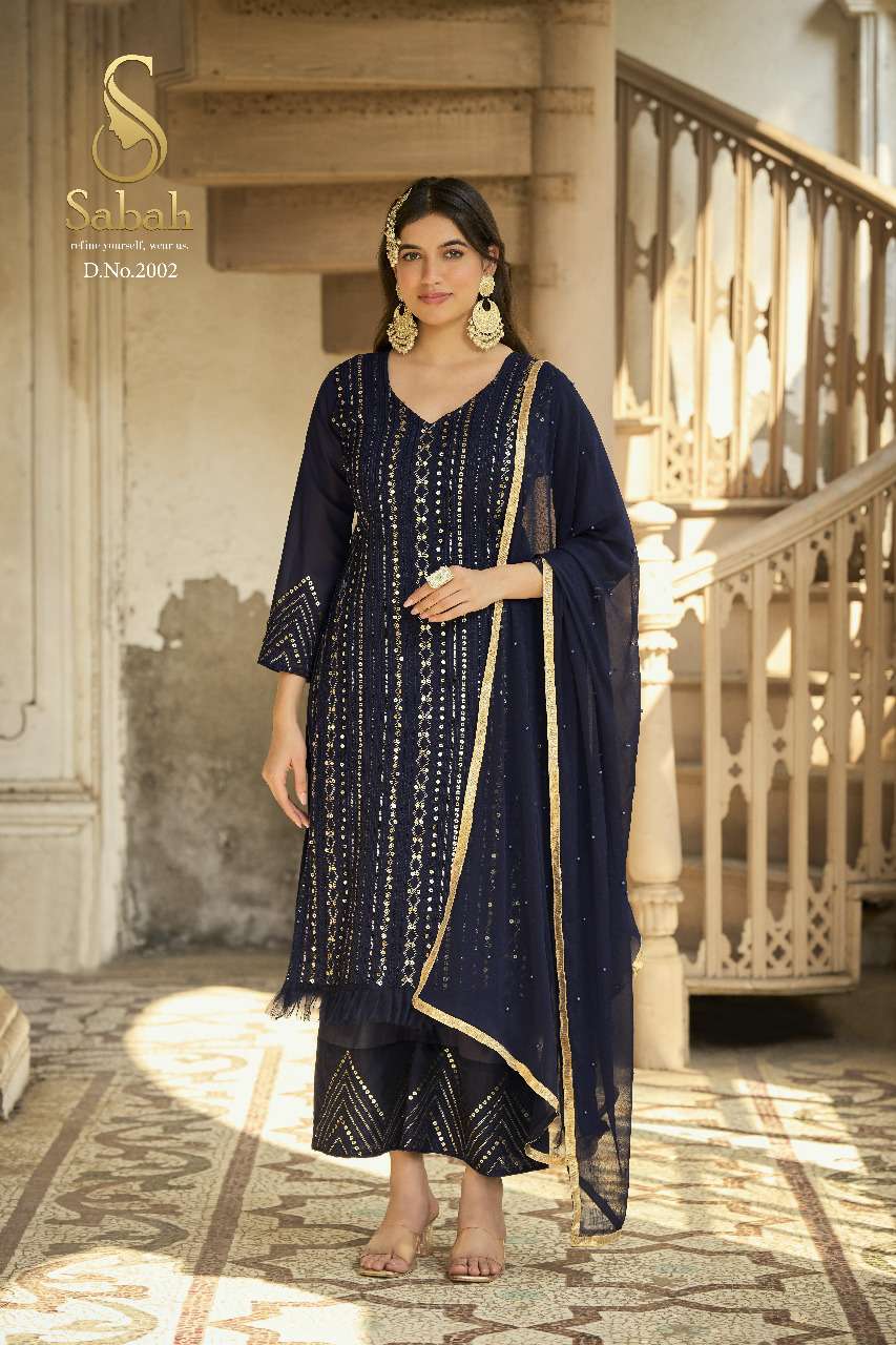 Begum By Sabah 2001 To 2005 Series Beautiful Stylish Suits Fancy Colorful Casual Wear & Ethnic Wear & Ready To Wear Heavy Faux Georgette Dresses At Wholesale Price