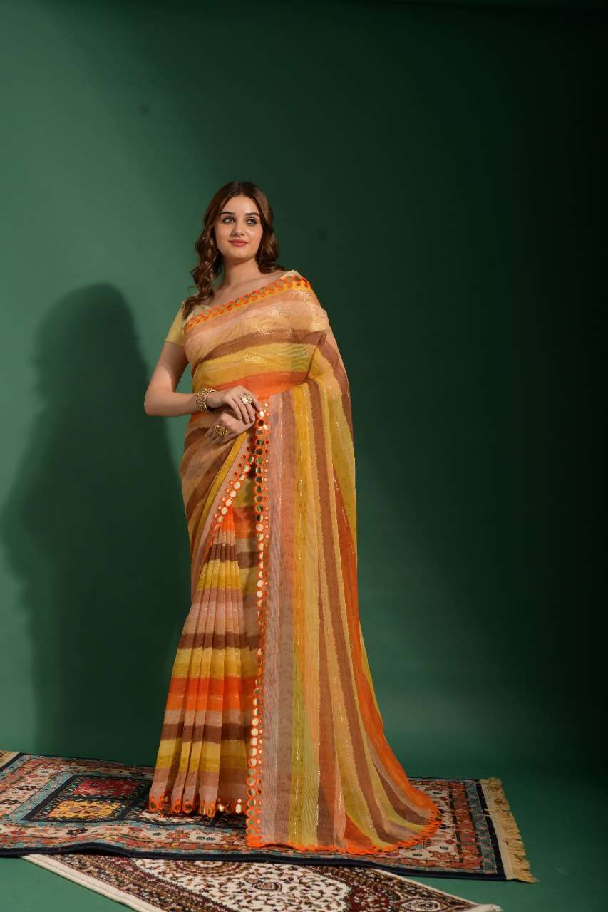 Floral Vol-5 By Pc 01 To 05 Series Indian Traditional Wear Collection Beautiful Stylish Fancy Colorful Party Wear & Occasional Wear Chiffon Sarees At Wholesale Price