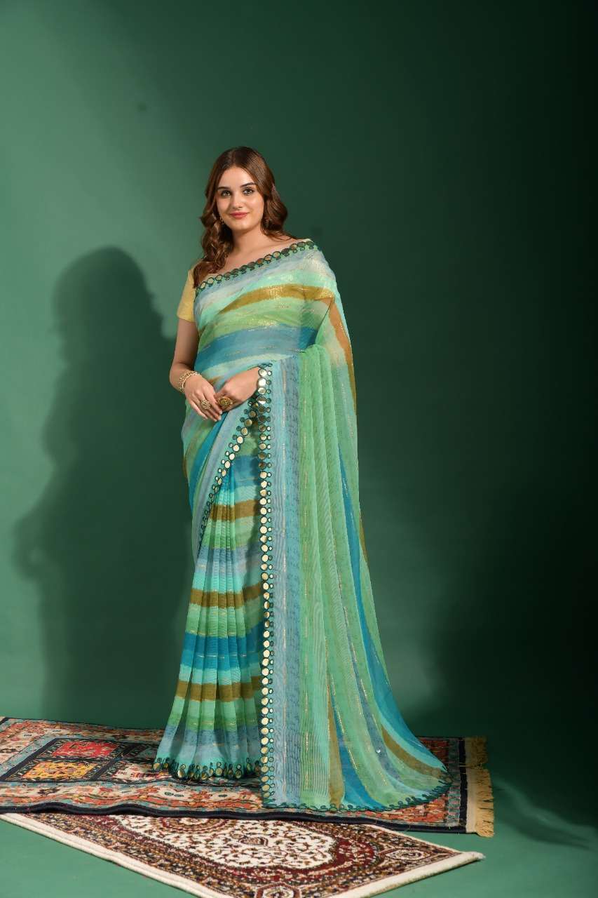 Floral Vol-5 By Pc 01 To 05 Series Indian Traditional Wear Collection Beautiful Stylish Fancy Colorful Party Wear & Occasional Wear Chiffon Sarees At Wholesale Price