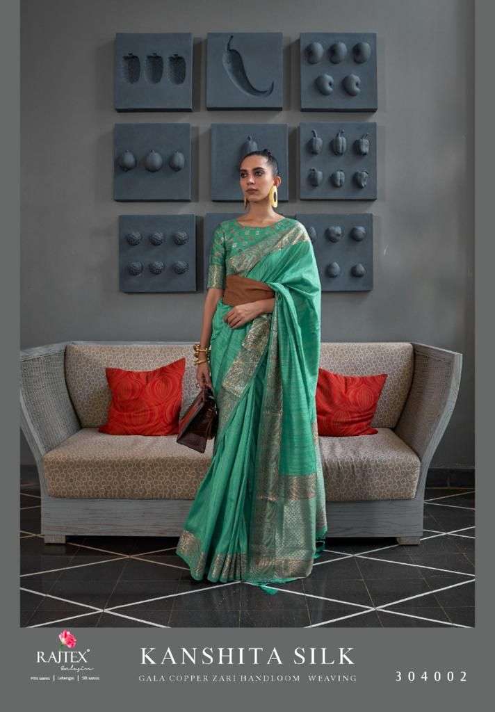 Kanshita Silk By Raj Tex 304001 To 304006 Series Indian Traditional Wear Collection Beautiful Stylish Fancy Colorful Party Wear & Occasional Wear Tussar Silk Sarees At Wholesale Price