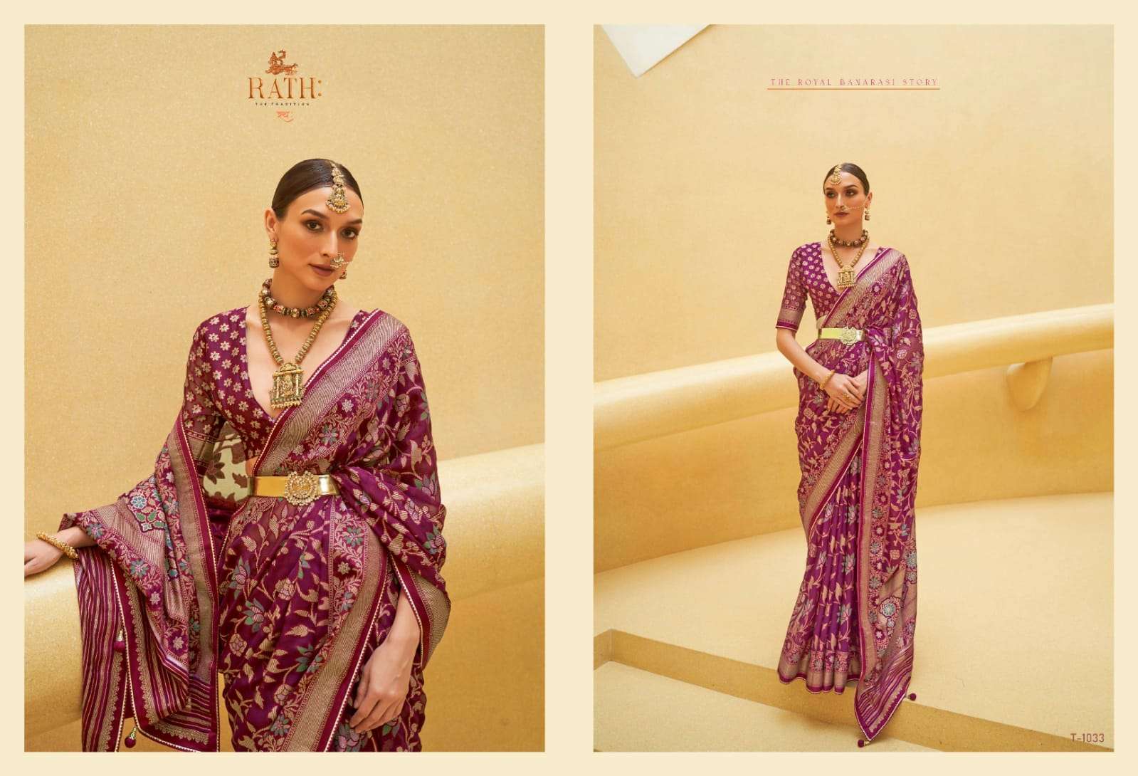 Rajkanya By Rath 1028 To 1039 Series Indian Traditional Wear Collection Beautiful Stylish Fancy Colorful Party Wear & Occasional Wear Organza Brasso Sarees At Wholesale Price