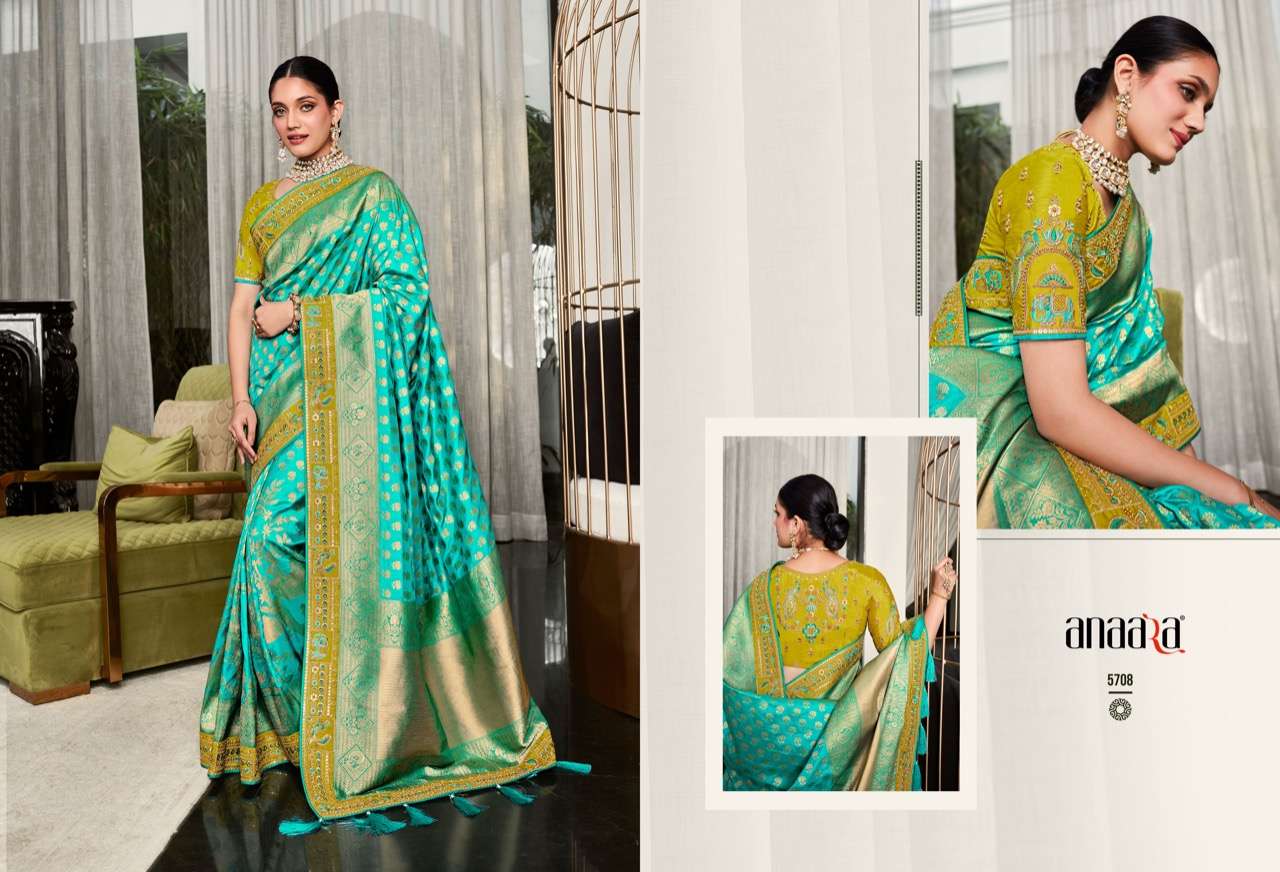 Anaara 5701 Series By Tathastu 5701 To 5709 Series Indian Traditional Wear Collection Beautiful Stylish Fancy Colorful Party Wear & Occasional Wear Fancy Sarees At Wholesale Price