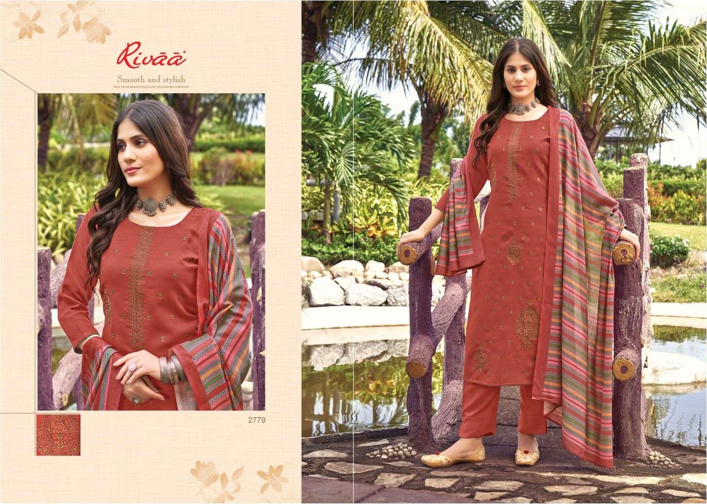 MISHIKA BY RIVAA 2779 TO 2785 SERIES BEAUTIFUL SUMMER COLLECTION PAKISATNI SUITS STYLISH FANCY COLORFUL CASUAL WEAR & ETHNIC WEAR HEAVY PASHMINA EMBROIDERED DRESSES AT WHOLESALE PRICE
