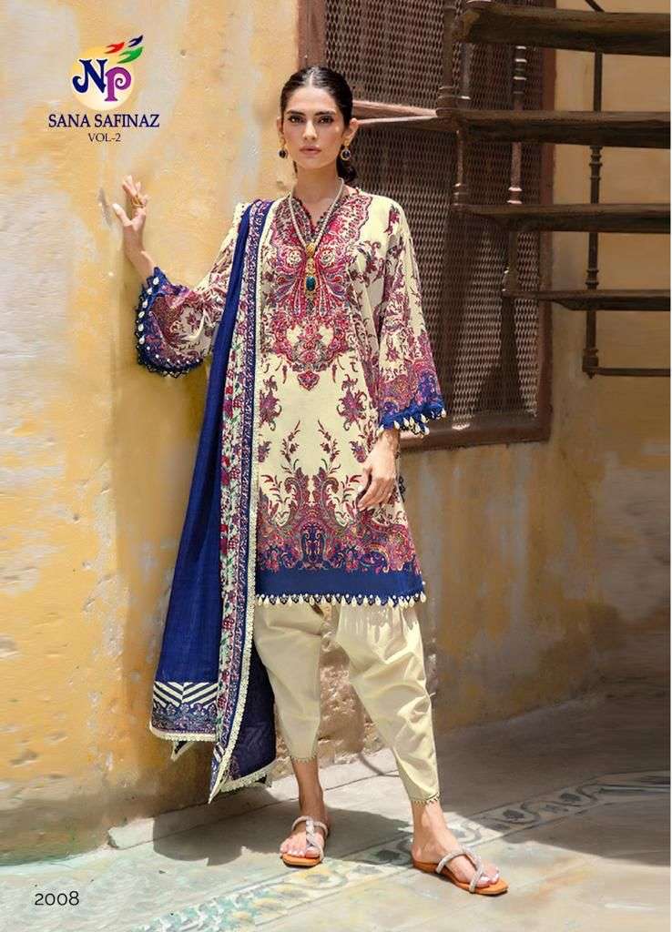 Sana Safinaz Vol-2 By Nand Gopal Prints 2001 To 2008 Series Beautiful Collection Suits Stylish Fancy Colorful Casual Wear & Ethnic Wear Cotton Printed Dresses At Wholesale Price