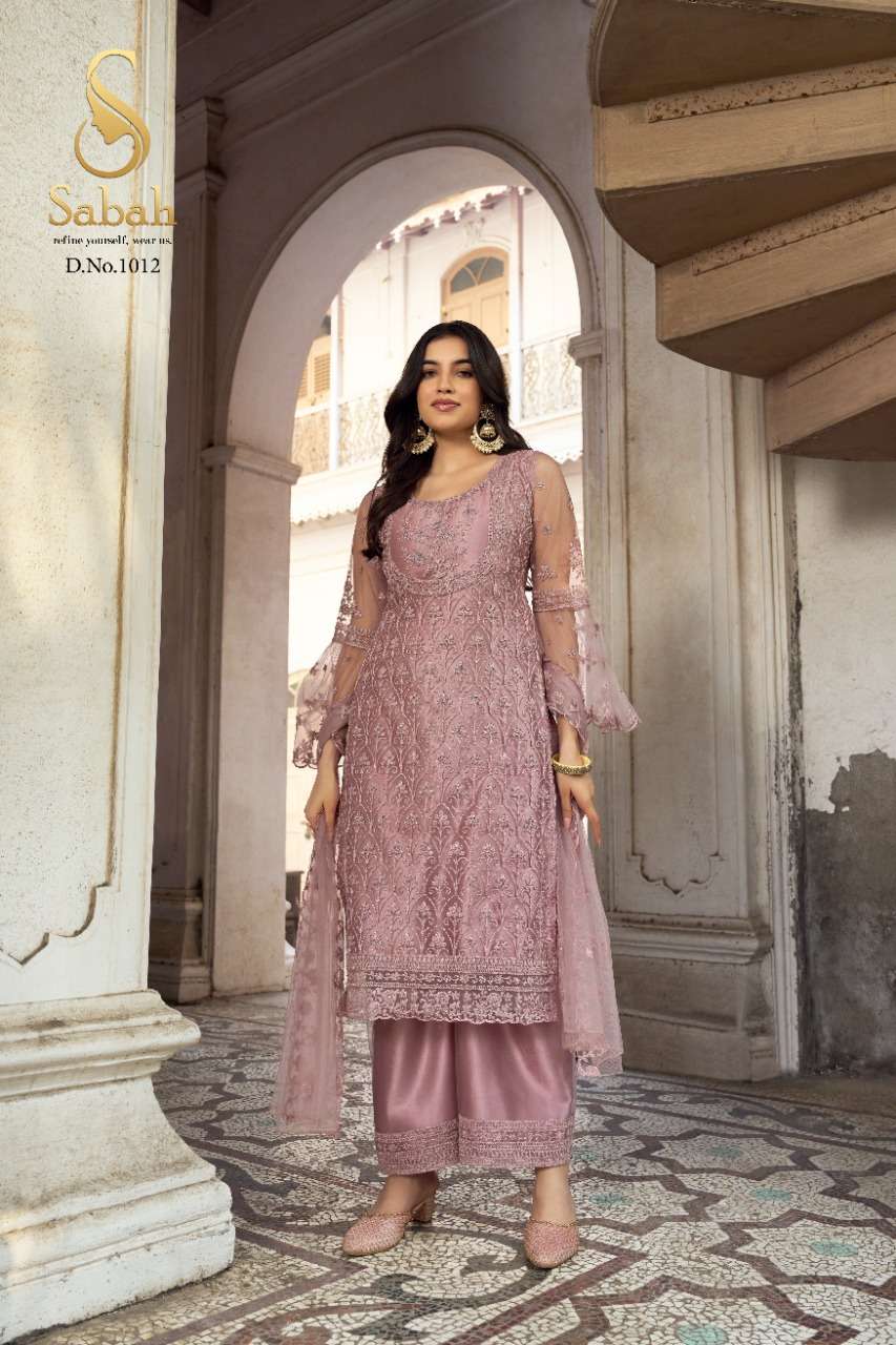 Khwaab By Sabah 1011 To 1016 Series Beautiful Stylish Suits Fancy Colorful Casual Wear & Ethnic Wear & Ready To Wear Heavy Net Dresses At Wholesale Price