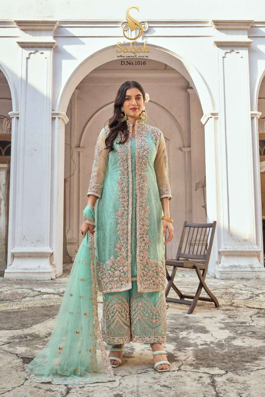 Khwaab By Sabah 1011 To 1016 Series Beautiful Stylish Suits Fancy Colorful Casual Wear & Ethnic Wear & Ready To Wear Heavy Net Dresses At Wholesale Price