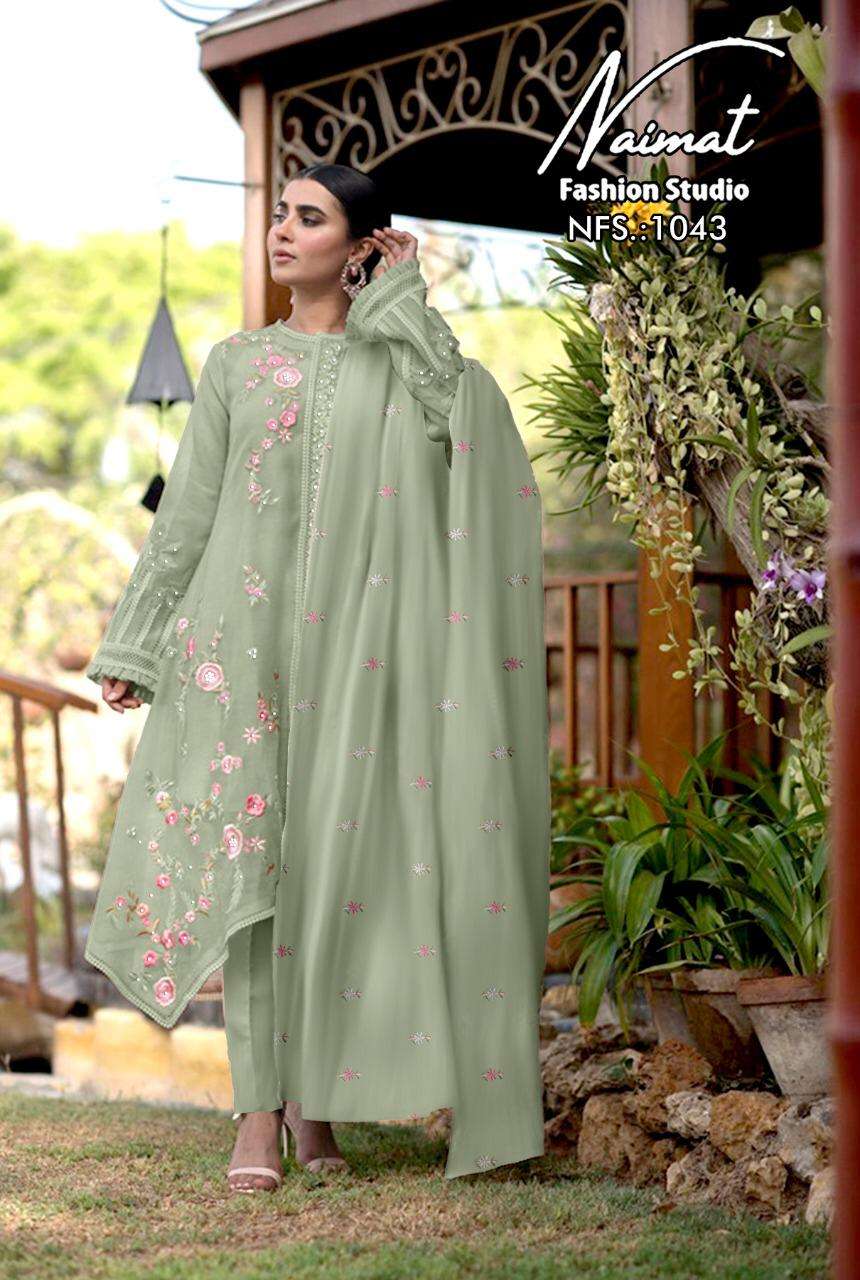 NAIMAT-1043 COLOURS BY NAIMAT FASHION STUDIO 1043-A TO 1043-C SERIES PAKISTANI SUITS BEAUTIFUL FANCY COLORFUL STYLISH PARTY WEAR & OCCASIONAL WEAR PURE GEORGETTE EMBROIDERED DRESSES AT WHOLESALE PRICE
