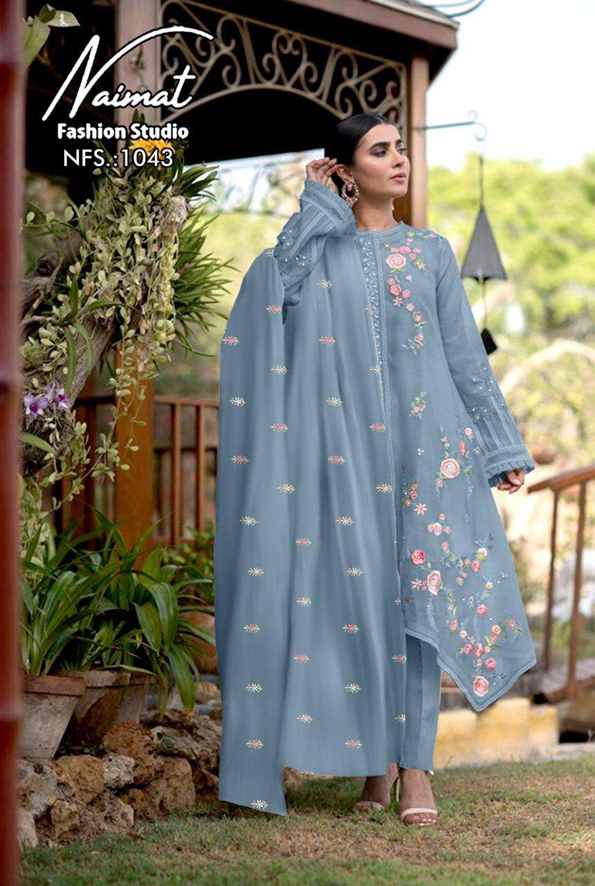NAIMAT-1043 COLOURS BY NAIMAT FASHION STUDIO 1043-A TO 1043-C SERIES PAKISTANI SUITS BEAUTIFUL FANCY COLORFUL STYLISH PARTY WEAR & OCCASIONAL WEAR PURE GEORGETTE EMBROIDERED DRESSES AT WHOLESALE PRICE
