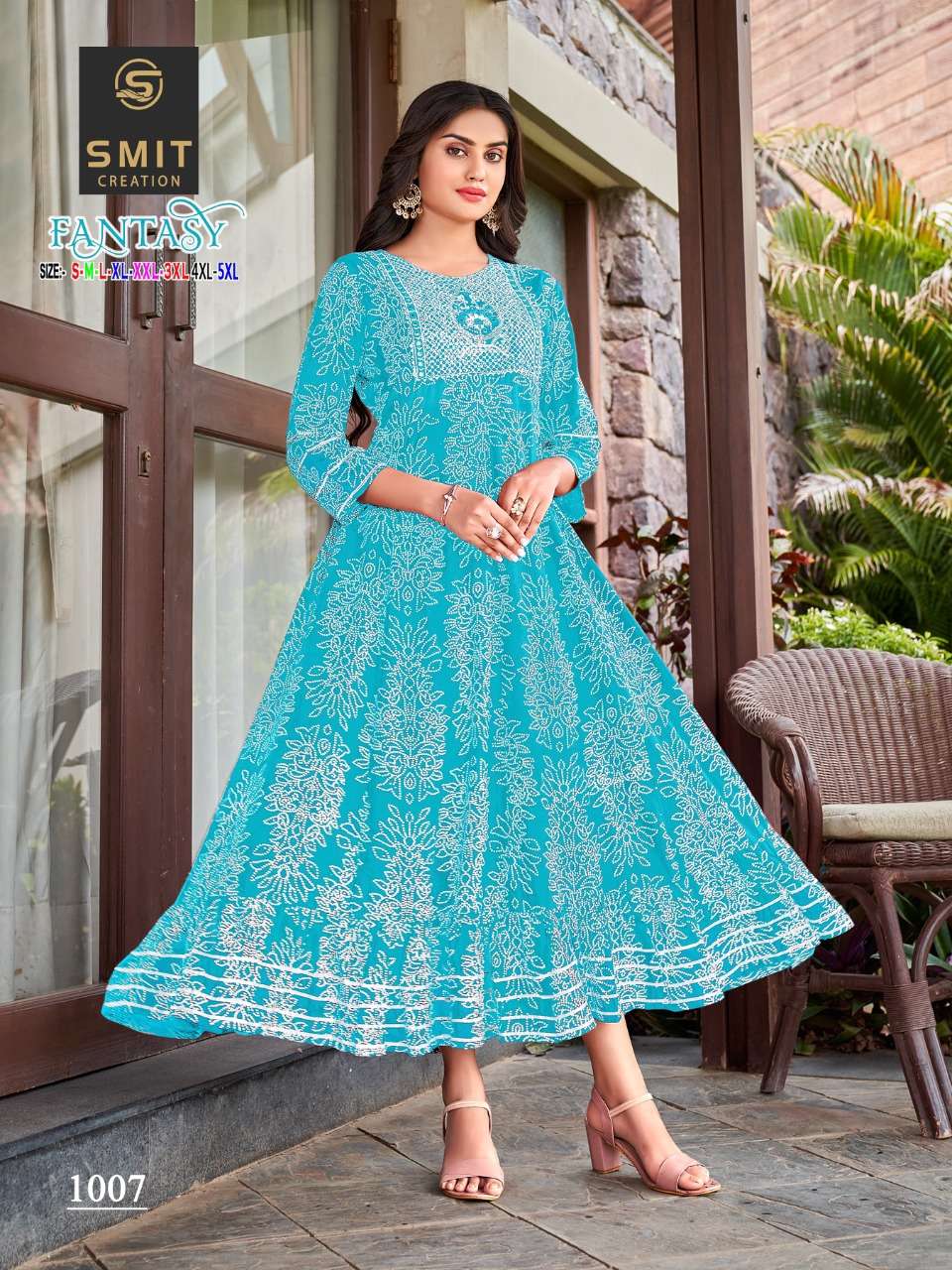 FANTASY BY SMIT CREATION 1001 TO 1008 SERIES BEAUTIFUL STYLISH FANCY COLORFUL CASUAL WEAR & ETHNIC WEAR RAYON PRINT GOWNS AT WHOLESALE PRICE