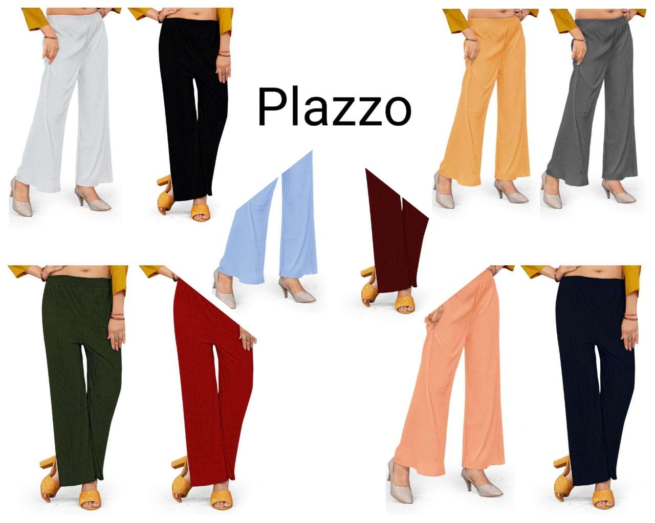 PLAZZO BY FF 01 TO 10 SERIES STYLISH FANCY BEAUTIFUL COLORFUL CASUAL WEAR & ETHNIC WEAR FANCY PALAZZO AT WHOLESALE PRICE