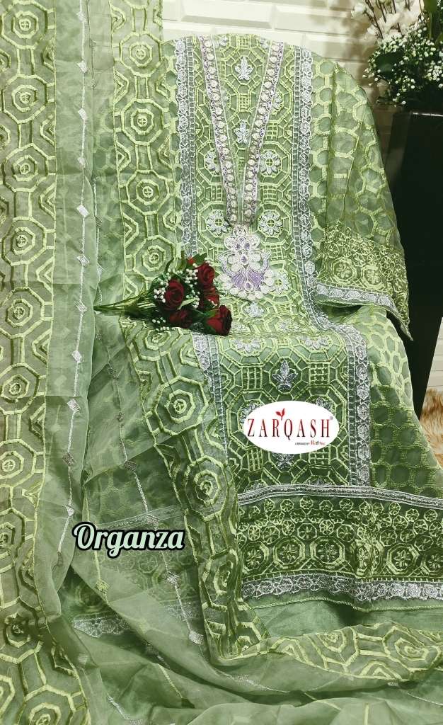 Zarqash Hit Design 3020 Colours By Zarqash 3020-A To 3020-C Series Designer Pakistani Suits Beautiful Fancy Colorful Stylish Party Wear & Occasional Wear Faux Georgette Dresses At Wholesale Price