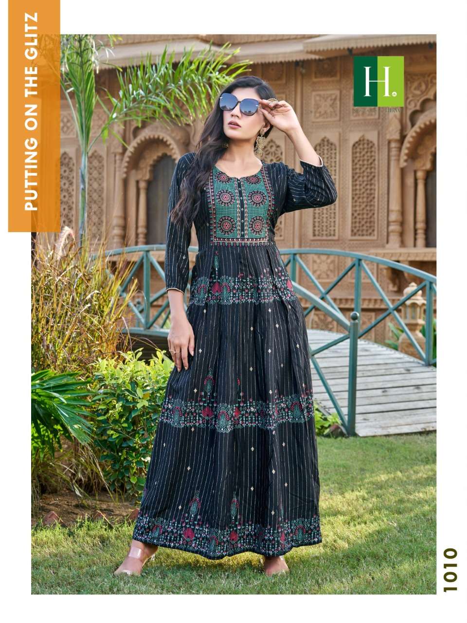 Saina By Hirwa 1001 To 1010 Series Beautiful Stylish Fancy Colorful Casual Wear & Ethnic Wear Heavy Rayon Gowns At Wholesale Price