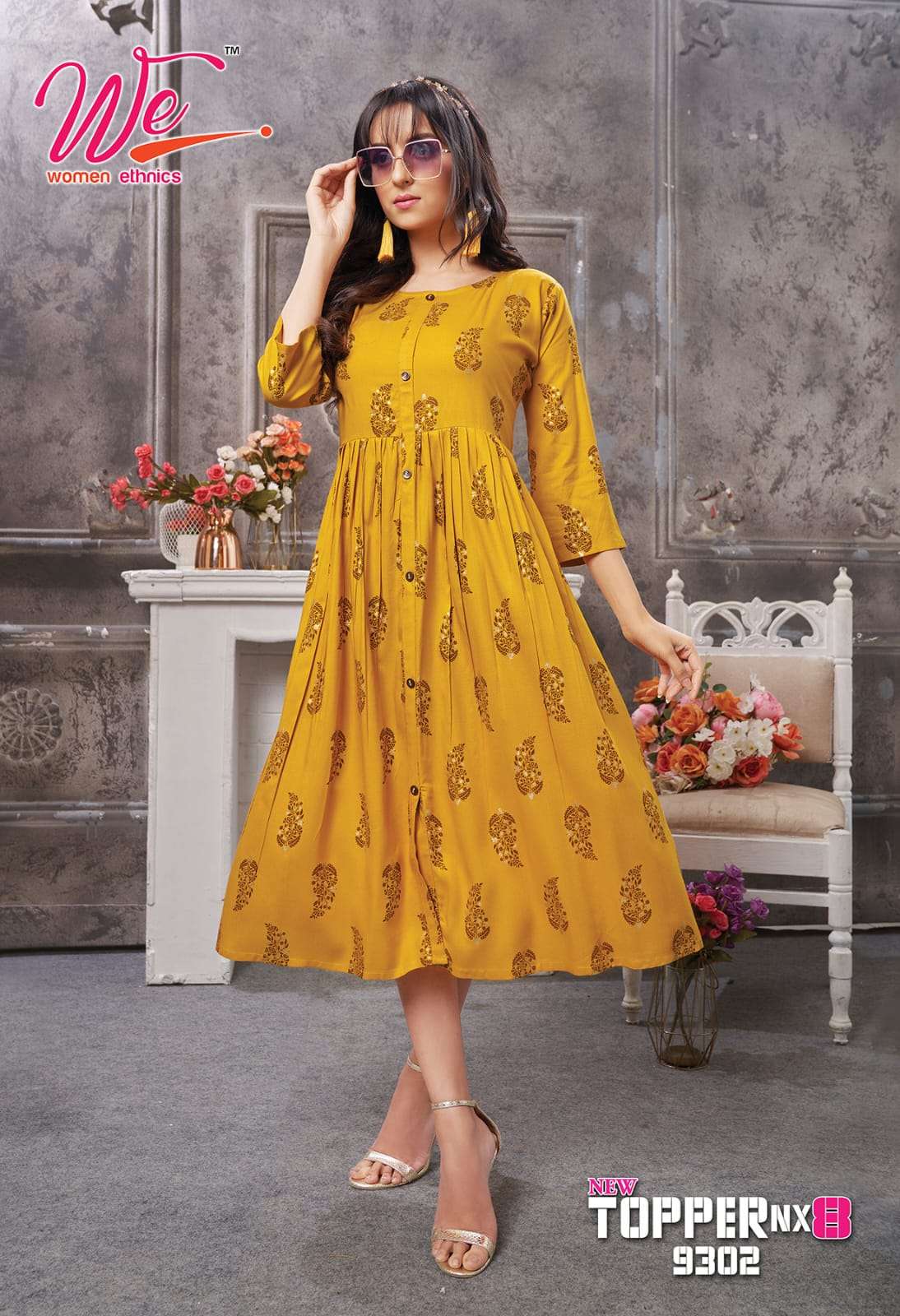 NEW TOPPER NX VOL-8 BY WOMEN ETHNICS 9301 TO 9308 SERIES BEAUTIFUL STYLISH FANCY COLORFUL CASUAL WEAR & ETHNIC WEAR RAYON KURTIS AT WHOLESALE PRICE