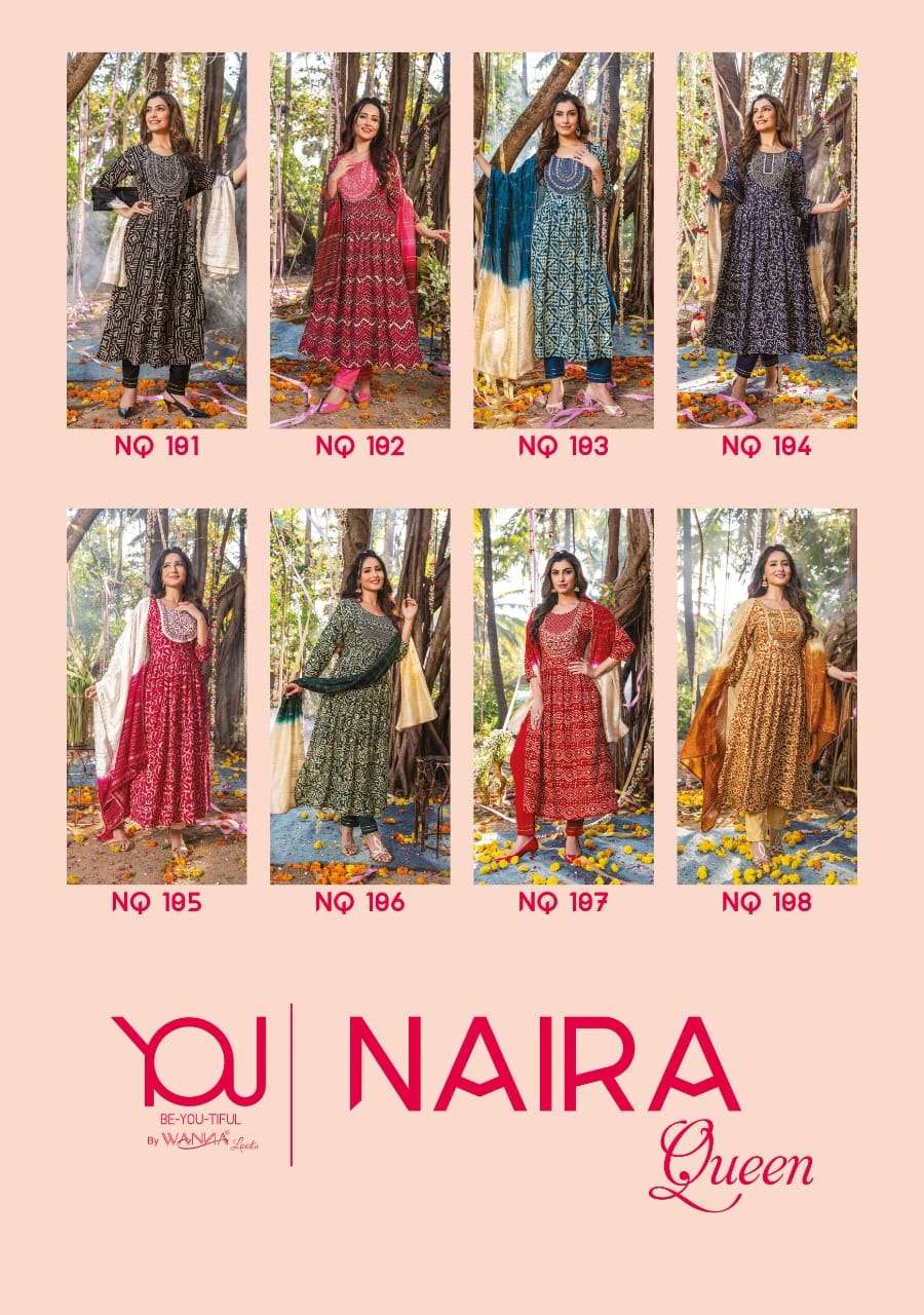 NAIRA QUEEN BY YOU 101 TO 108 SERIES SUITS BEAUTIFUL FANCY COLORFUL STYLISH PARTY WEAR & OCCASIONAL WEAR PURE VISCOSE RAYON DRESSES AT WHOLESALE PRICE