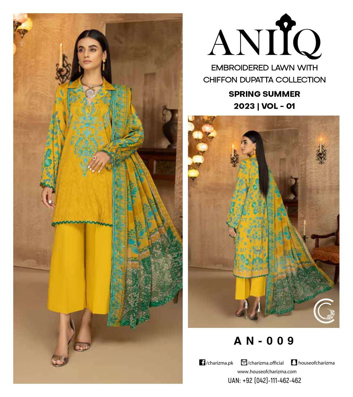 ORIGINAL PAKISTANI INLAYS CHARIZMA ANNIQ VOL-1 BY FASHID WHOLESALE 001 TO 011 SERIES BEAUTIFUL PAKISTANI SUITS COLORFUL STYLISH FANCY CASUAL WEAR & ETHNIC WEAR LAWN DRESSES AT WHOLESALE PRICE