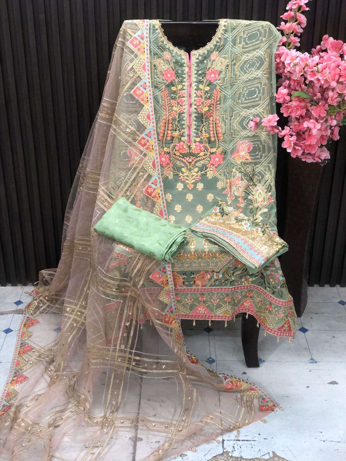 ORIGINAL PAKISTANI TASAVVUR BY FASHID WHOLESALE 01 TO 11 SERIES BEAUTIFUL PAKISTANI SUITS COLORFUL STYLISH FANCY CASUAL WEAR & ETHNIC WEAR CHIFFON/NET DRESSES AT WHOLESALE PRICE