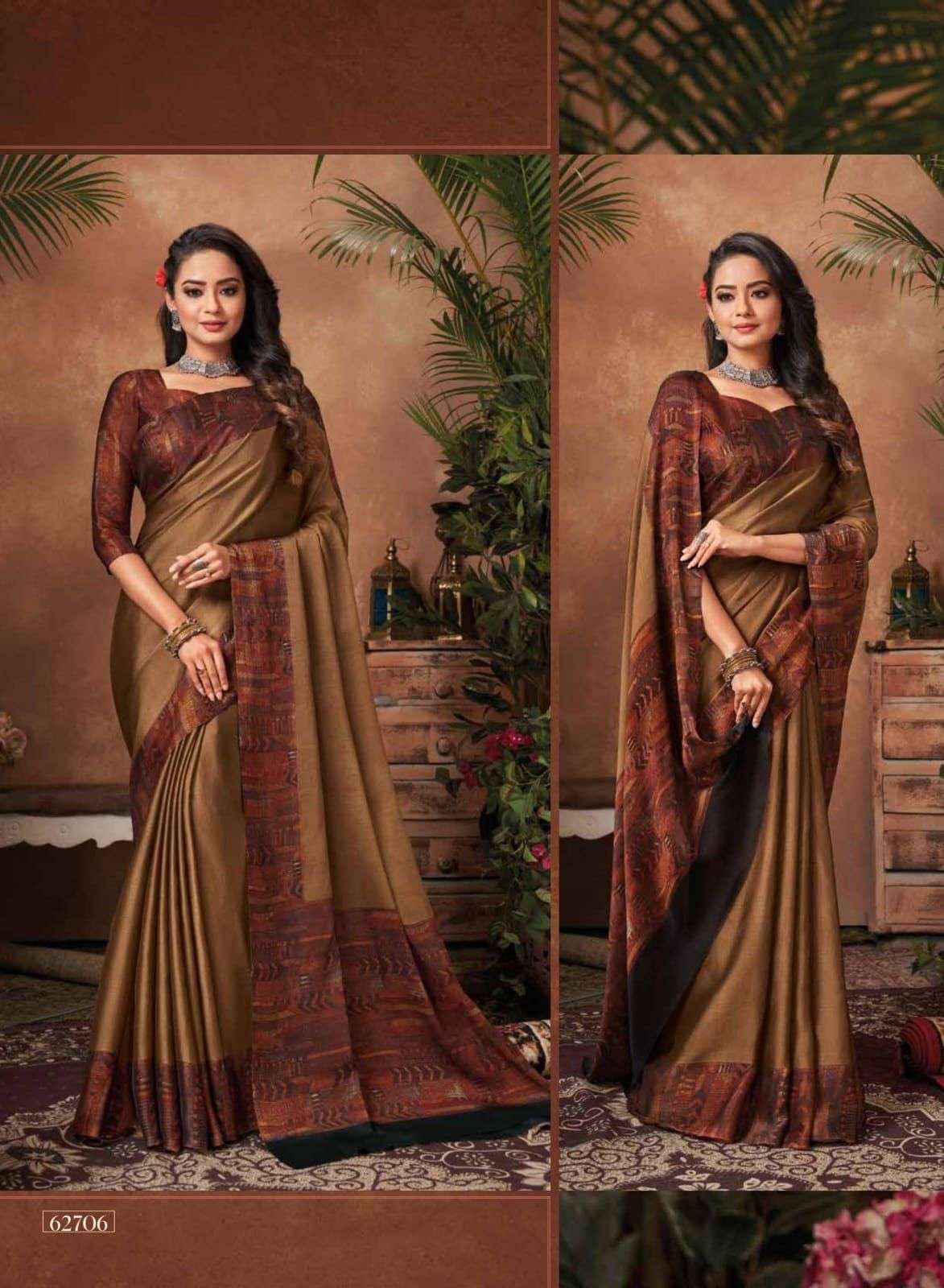 JULIET CHIFFON MITHAI BY VIPUL FASHION 62703 TO 62714 SERIES INDIAN TRADITIONAL WEAR COLLECTION BEAUTIFUL STYLISH FANCY COLORFUL PARTY WEAR & OCCASIONAL WEAR CHIFFON SAREES AT WHOLESALE PRICE