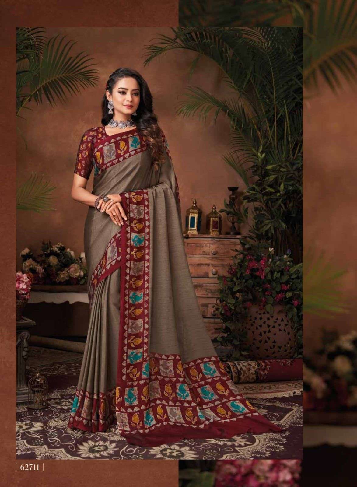 JULIET CHIFFON MITHAI BY VIPUL FASHION 62703 TO 62714 SERIES INDIAN TRADITIONAL WEAR COLLECTION BEAUTIFUL STYLISH FANCY COLORFUL PARTY WEAR & OCCASIONAL WEAR CHIFFON SAREES AT WHOLESALE PRICE
