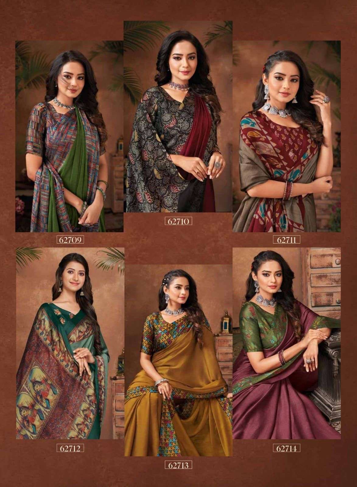 JULIET CHIFFON MITHAI BY VIPUL FASHION 62703 TO 62714 SERIES INDIAN TRADITIONAL WEAR COLLECTION BEAUTIFUL STYLISH FANCY COLORFUL PARTY WEAR & OCCASIONAL WEAR CHIFFON SAREES AT WHOLESALE PRICE