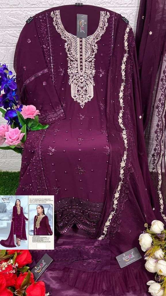 RINAZ 1393 COLOURS BY RINAZ FASHION 1393-A TO 1393-D SERIES BEAUTIFUL STYLISH PAKISTANI SUITS FANCY COLORFUL CASUAL WEAR & ETHNIC WEAR & READY TO WEAR FAUX GEORGETTE EMBROIDERY DRESSES AT WHOLESALE PRICE