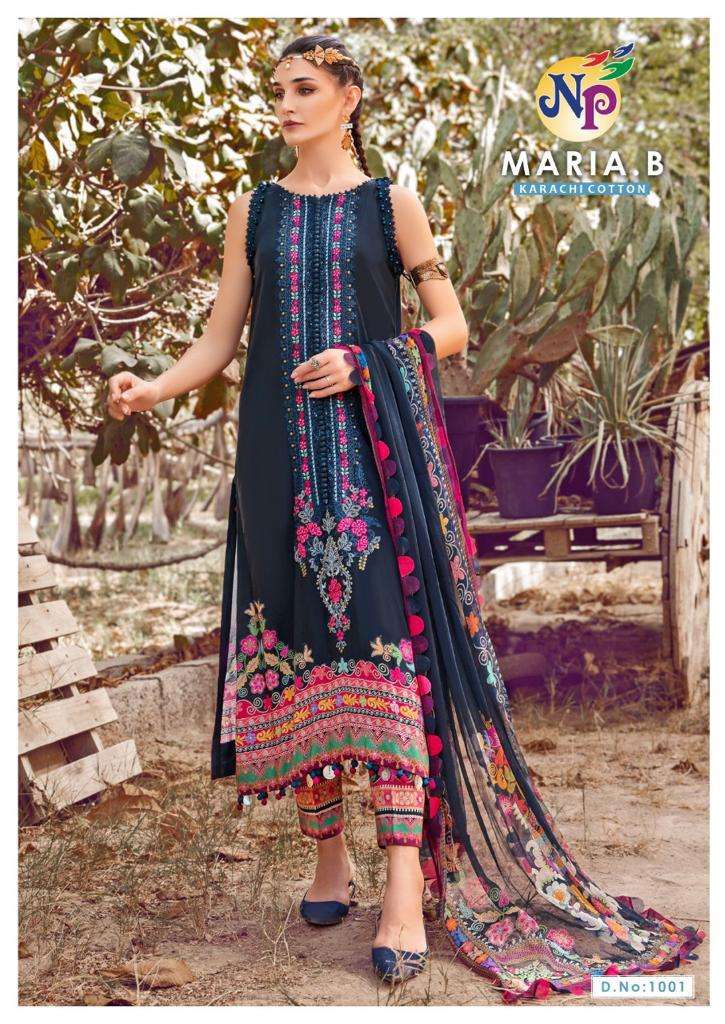 MARIA.B BY NAND GOPAL PRINTS 1001 TO 1008 SERIES DESIGNER SUITS BEAUTIFUL FANCY STYLISH COLORFUL PARTY WEAR & OCCASIONAL WEAR COTTON PRINTED DRESSES AT WHOLESALE PRICE