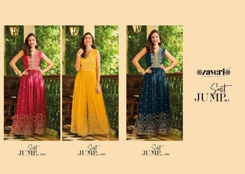 Jumpsuit Vol-3 By Zaveri 1094 To 1096 Series Designer Stylish Fancy Colorful Beautiful Party Wear & Ethnic Wear Collection Georgette Jumpsuit At Wholesale Price