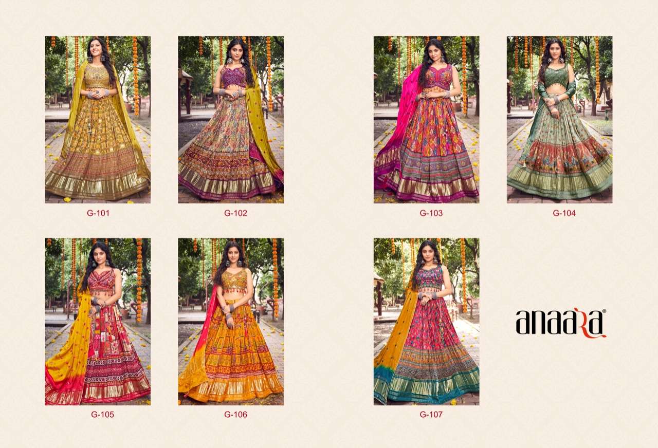 Anaara 101 Series By Tathastu 101 To 107 Series Indian Traditional Beautiful Stylish Designer Banarasi Silk Jacquard Embroidered Party Wear Pure Silk Lehengas At Wholesale Price